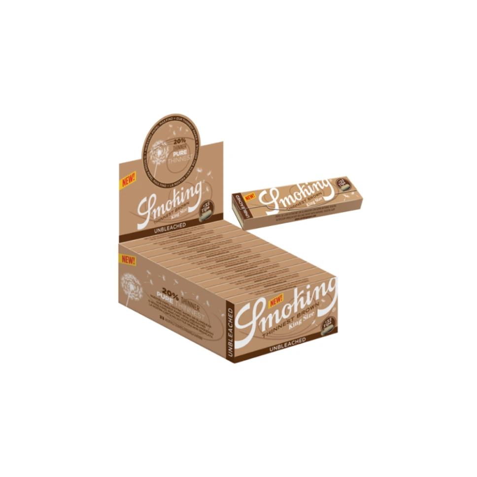 [1041] SMOKING THINNEST BROWN SLIM + TIPS C24