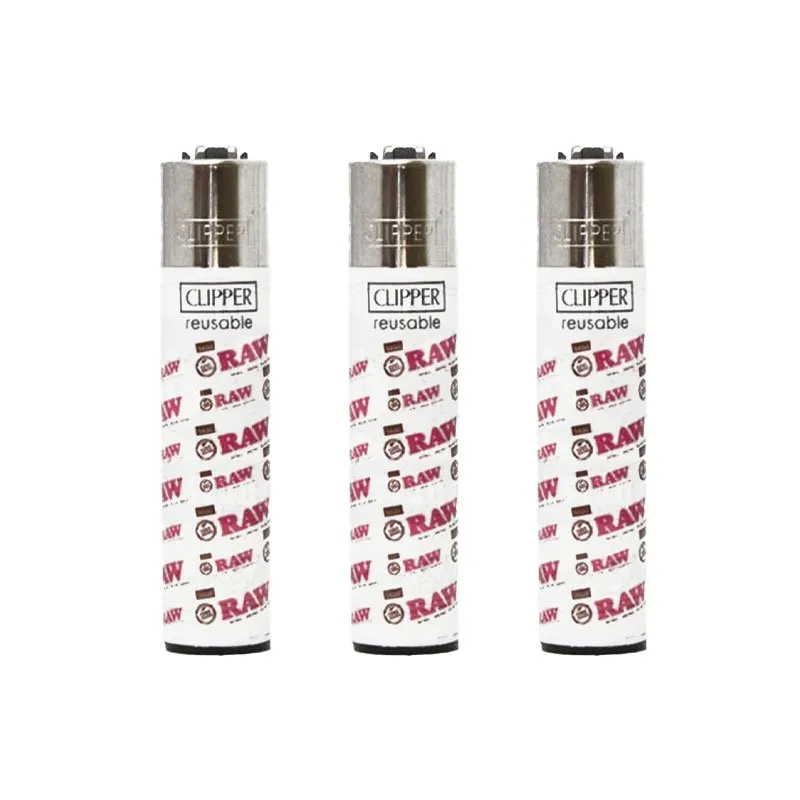 CLIPPER LARGE RAW BLANCO LOGO ROJO MINI 