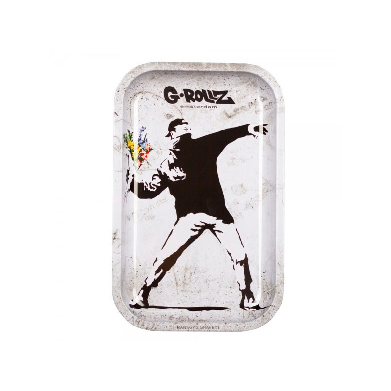 [6537] BANDEJA BANKSY FLOWER THROWER MEDIANA