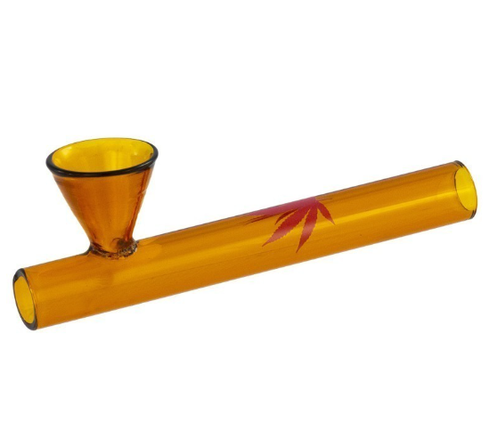[46616] PIPA DE CRISTAL AMBAR 9.5CM