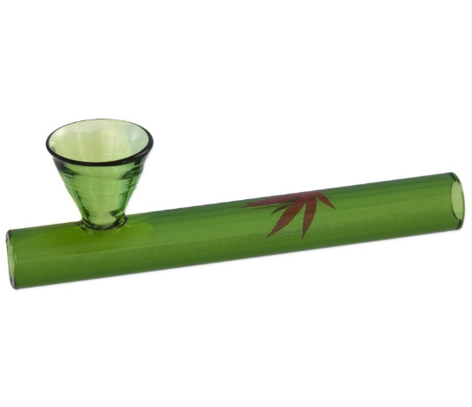 [46615] PIPA DE CRISTAL VERDE 9.5CM