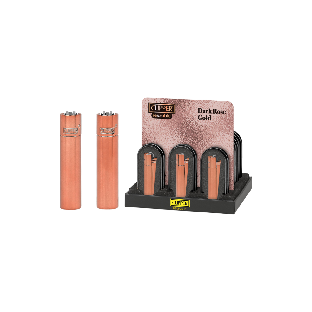 [4114] CLIPPER METAL PIEDRA DARK ROSE GOLD C1