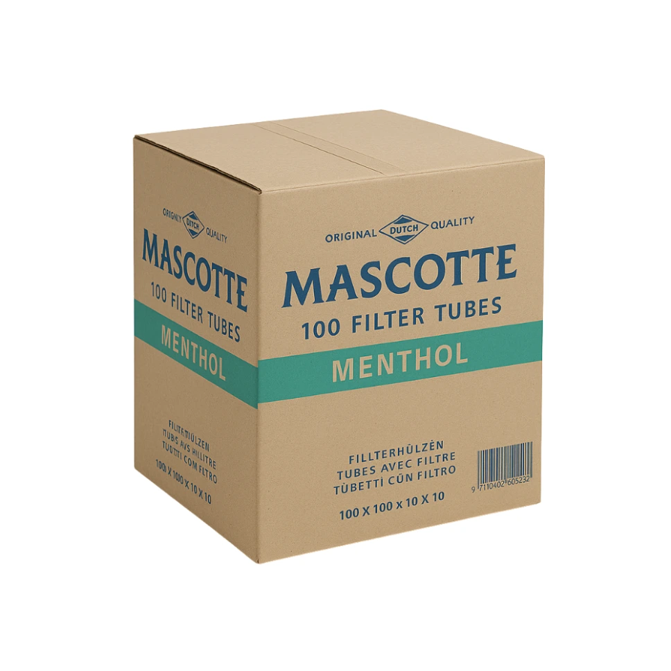 [4052C] TUBOS MASCOTTE MENTHOL 100 (Cajón de 100 unidades)