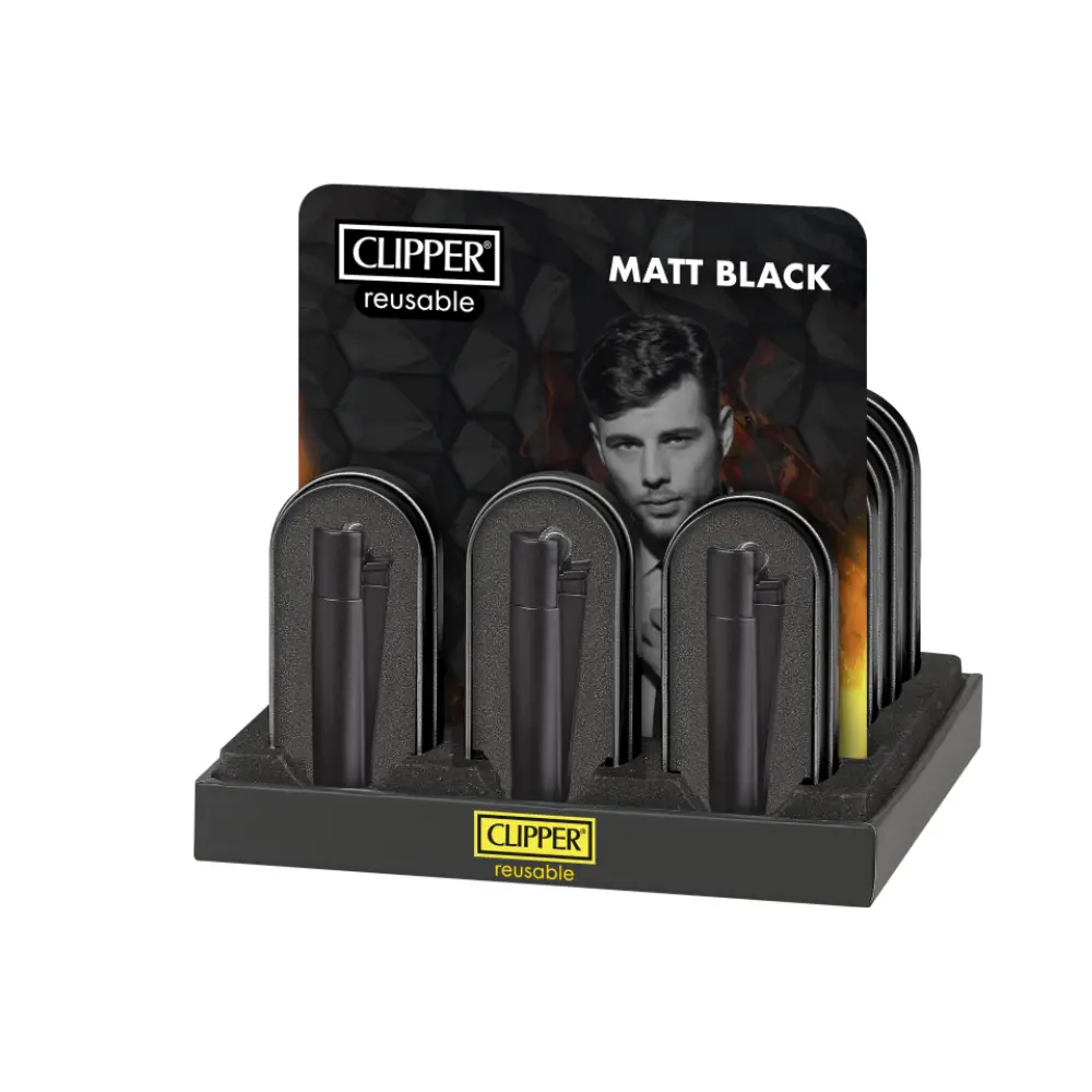 [23268] CLIPPER METAL PIEDRA MATT BLACK C1