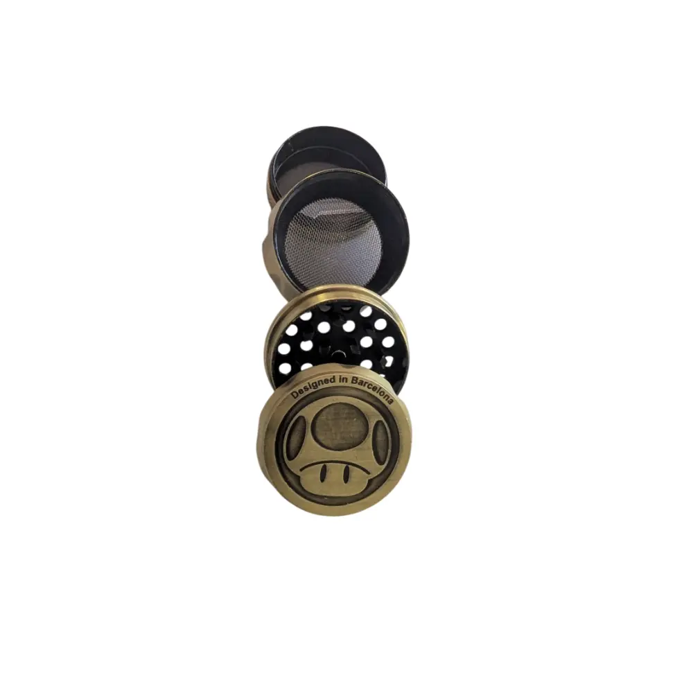 [16266F] GRINDER 4 PARTES  SETA COLORS (Oro)