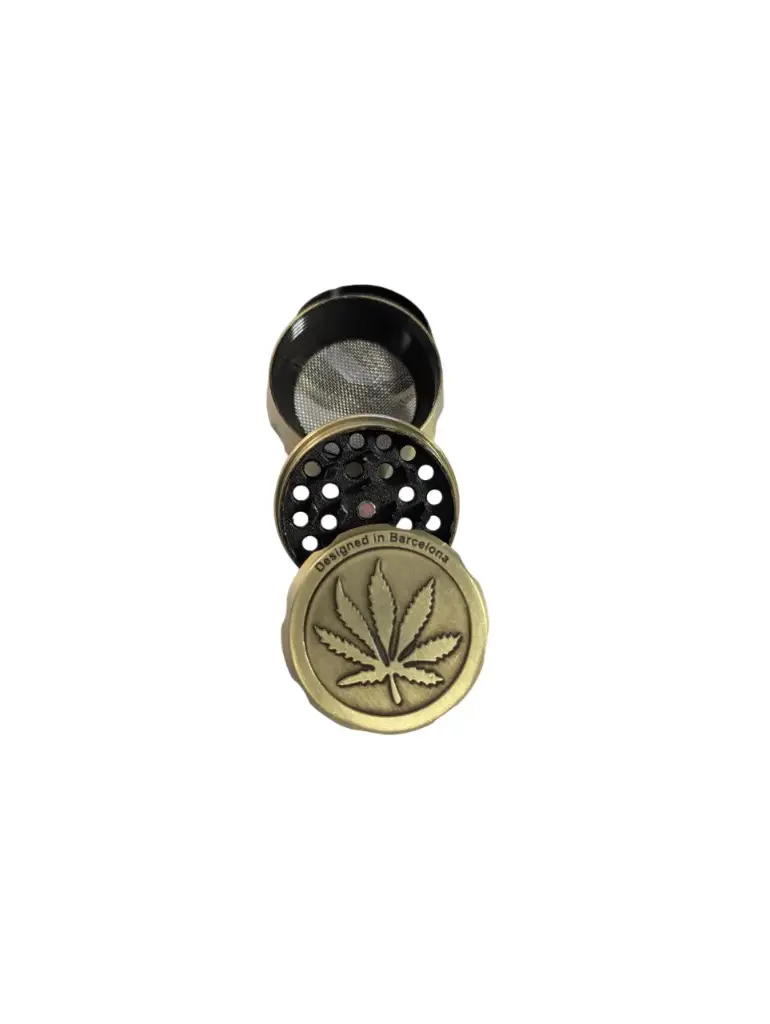 [16259H] GRINDER 4 PARTES HOJAS COLOR (Oro)