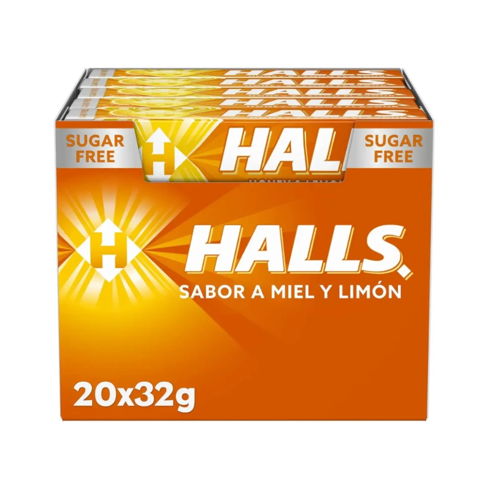 [5204] CARAMELOS HALLS MIEL Y LIMON C20