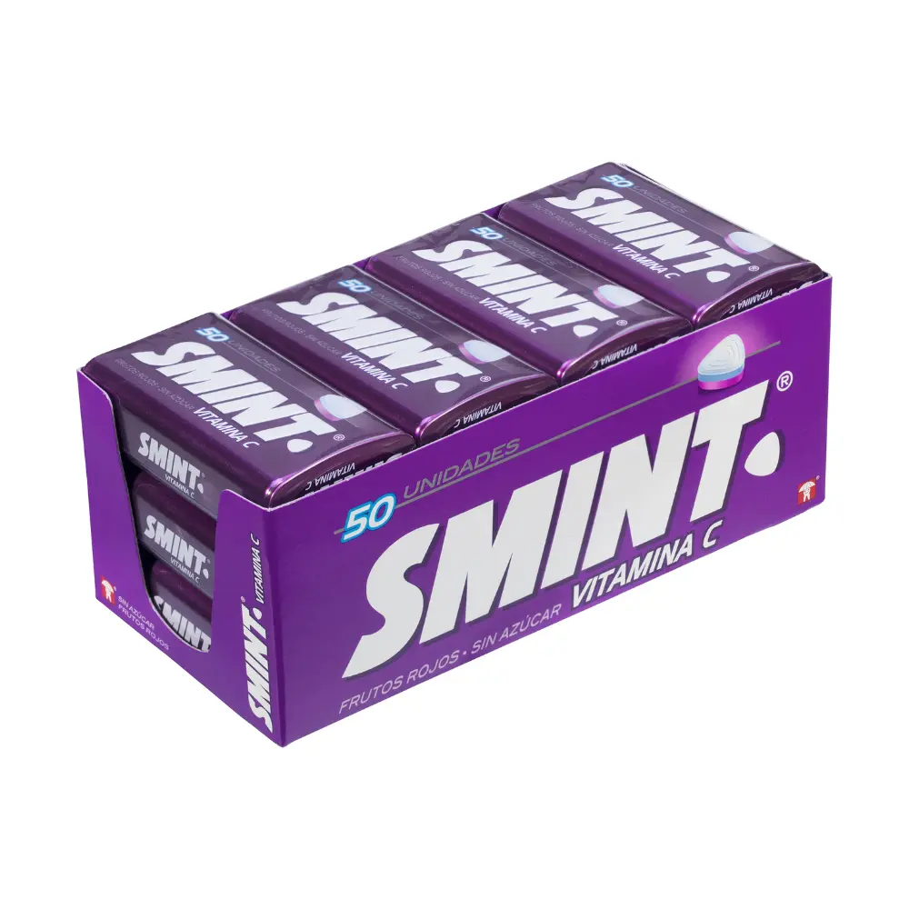 [5214] CARAMELOS SMINT TIN FRUTOS ROJOS C12