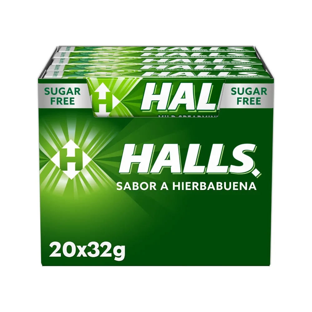 [5221] CARAMELOS HALLS HIERBABUENA C20