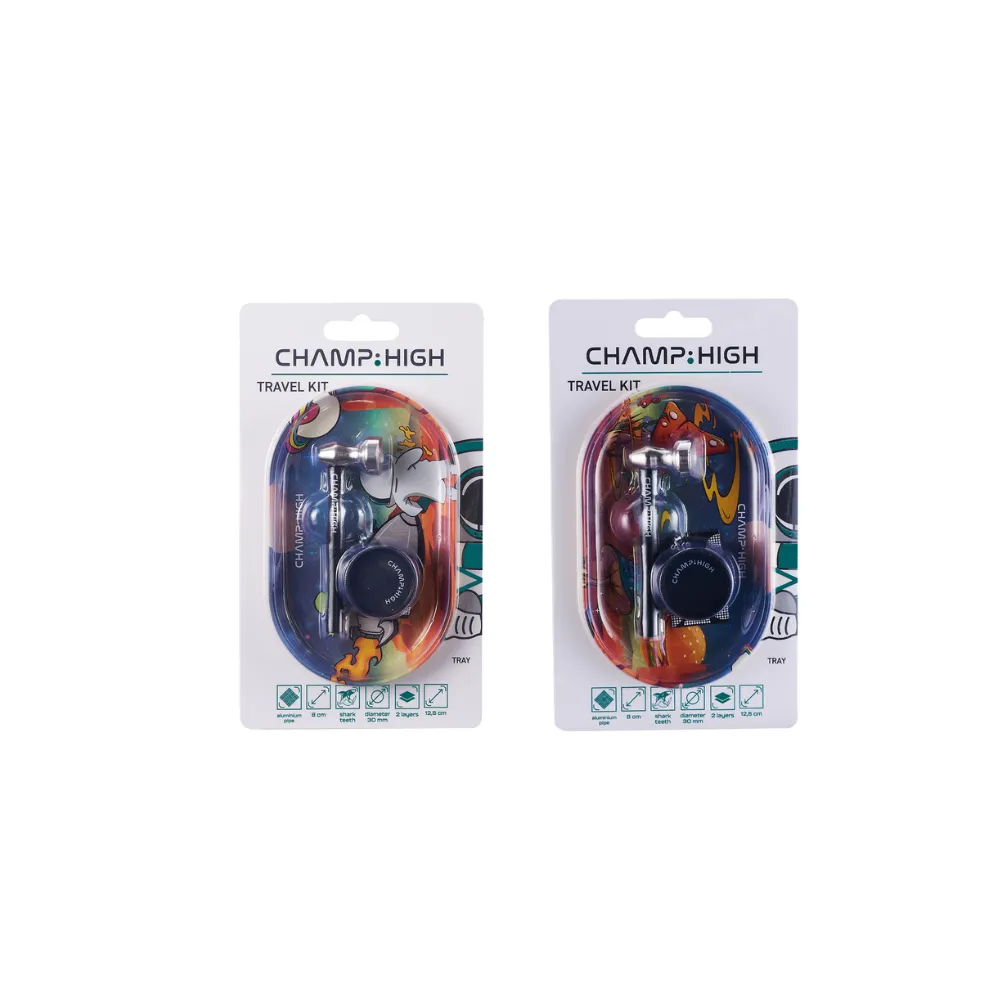 [506426] KIT VIAJE CHAMP HIGH (BANDEJA + PIPA + GRINDER) C2