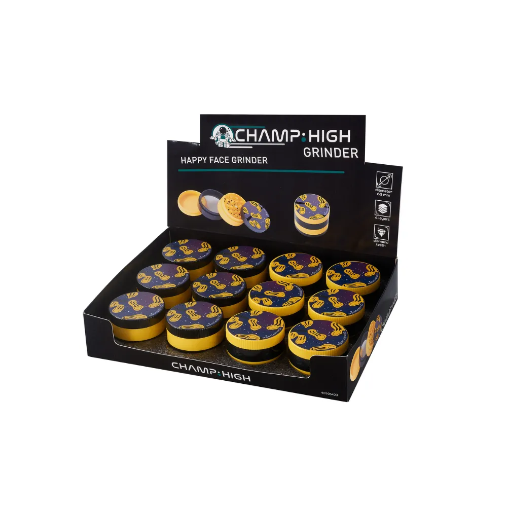 [506423] GRINDER CHAMP HIGH 62MM HAPPY FACE C12