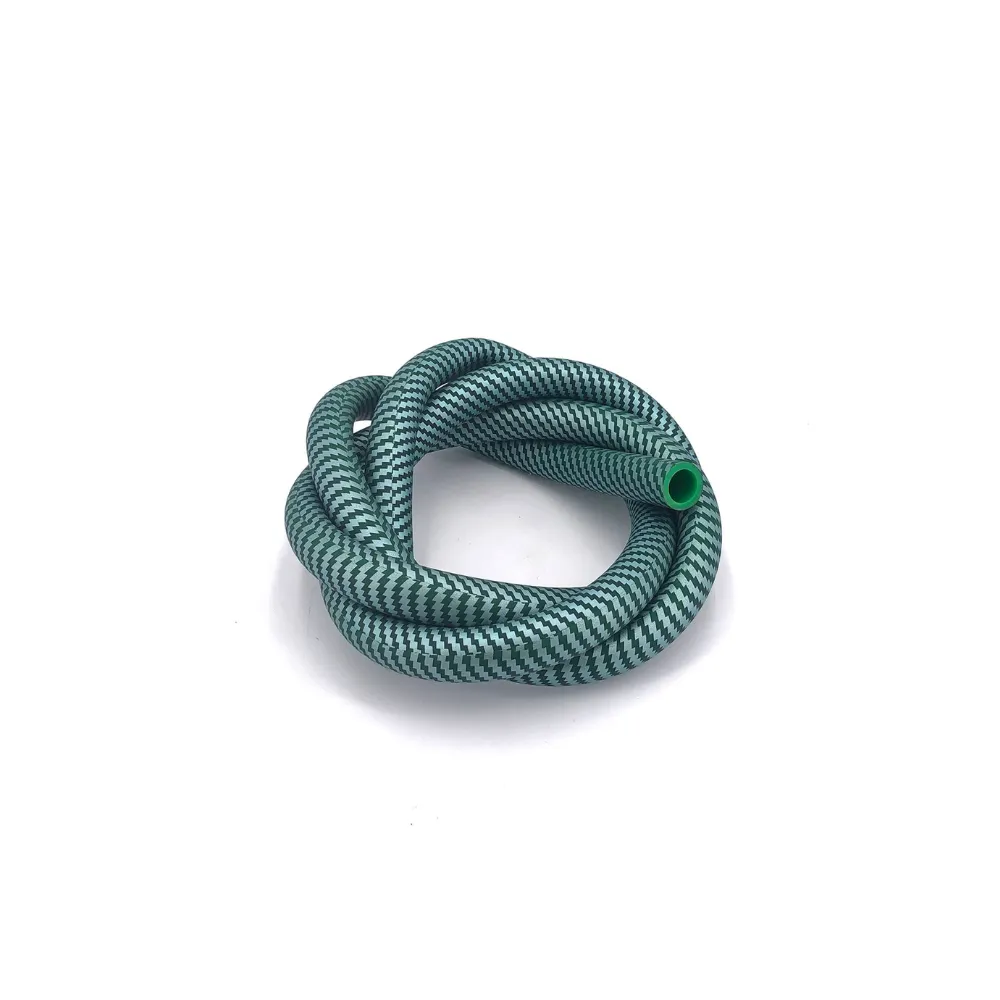 [1178] MANGUERA SILICONA FRIBRA DE CARBONO VERDE